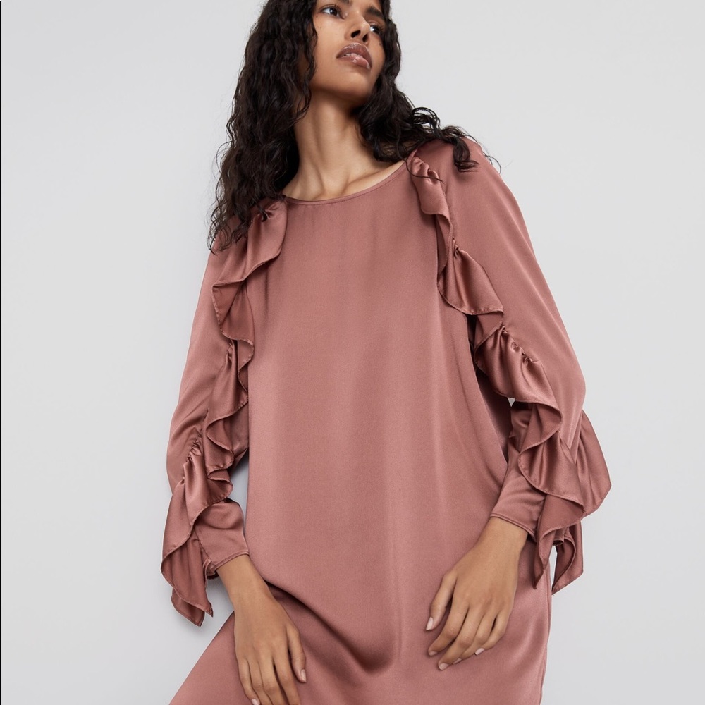 Ruffled mini dress